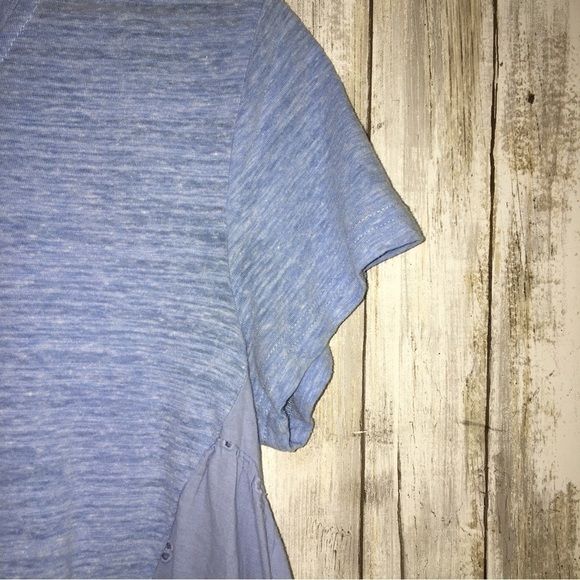 Umgee Blue High Low Blouse - Picture 3 of 4